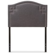 Baxton Studio Aubrey Modern and Contemporary Dark Grey Fabric Upholstered Twin Size Headboard